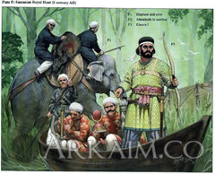 The great sassanid persian king khosrau I with His court during A hunt In A swamp