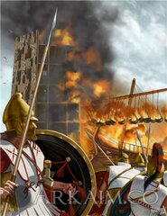 tyrian fire ship attacks alexanders siege towers